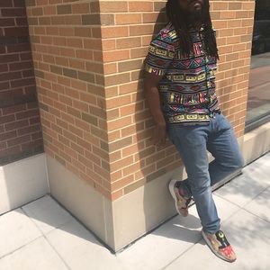 Men's summer button up shirt